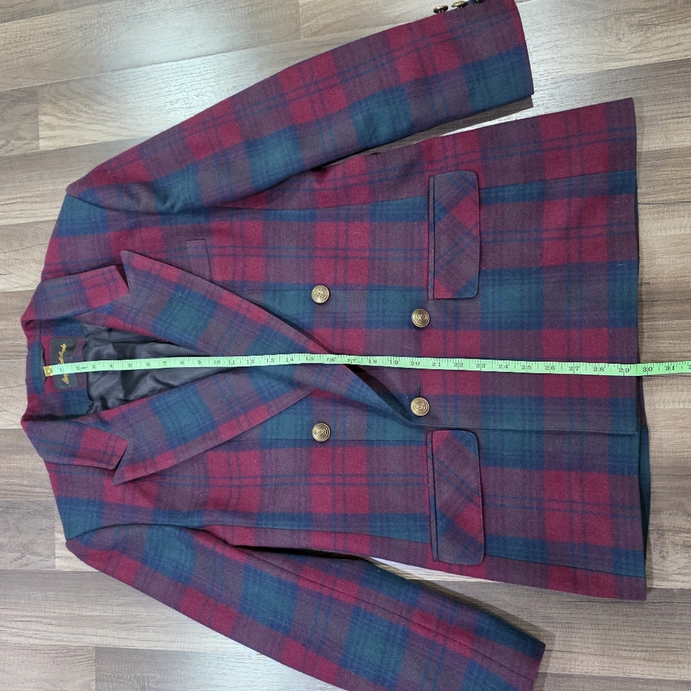 Vintage Giorgio Sant’Angelo Plaid 100% Wool Double Breasted Blazer Old Money. 10 - Picture 10 of 11